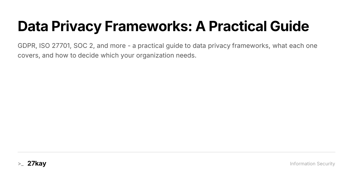 Data Privacy Frameworks: A Practical Guide | 27kay
